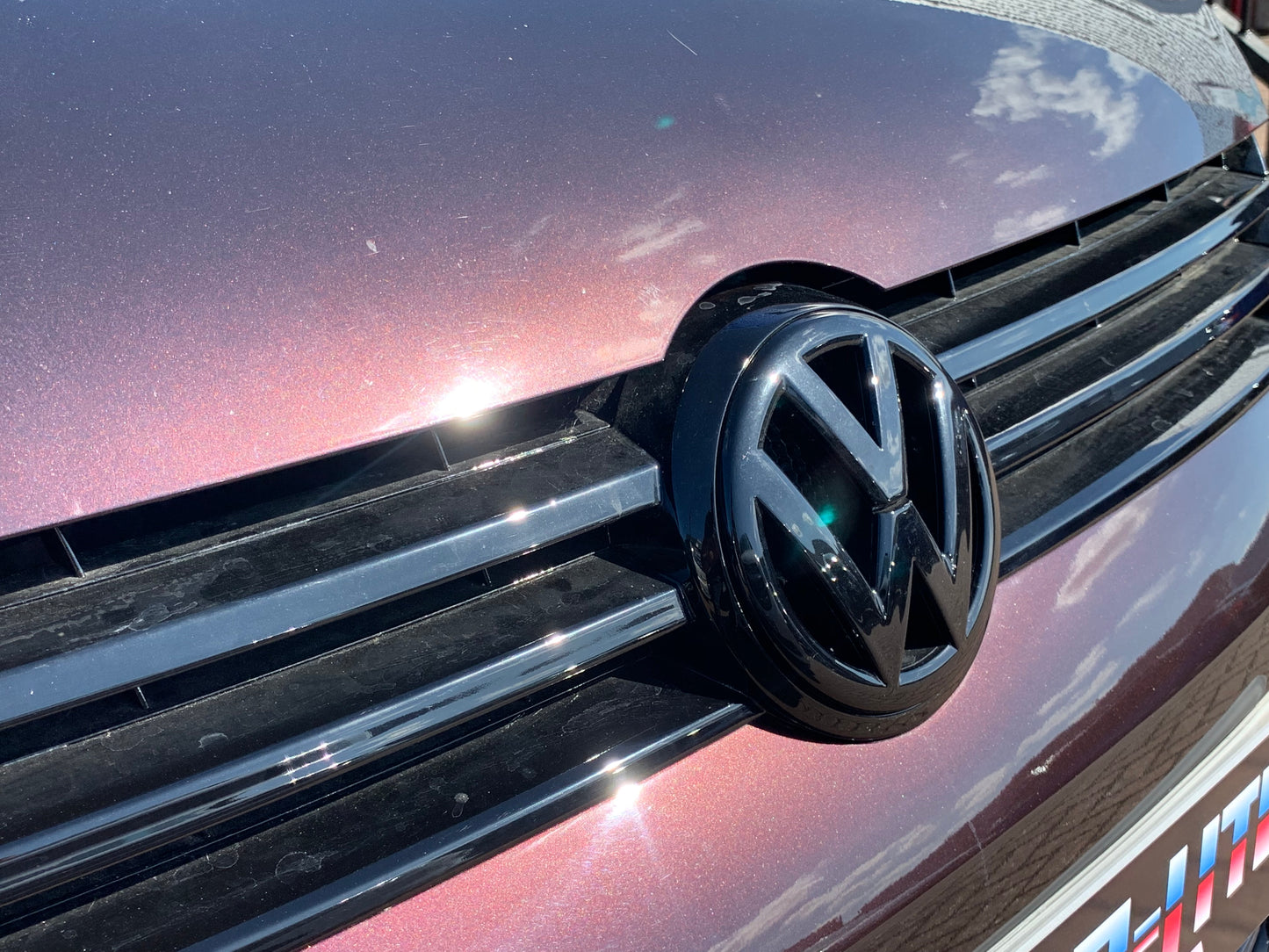 VW Caddy Gloss Black Front & Rear Badges 10-15
