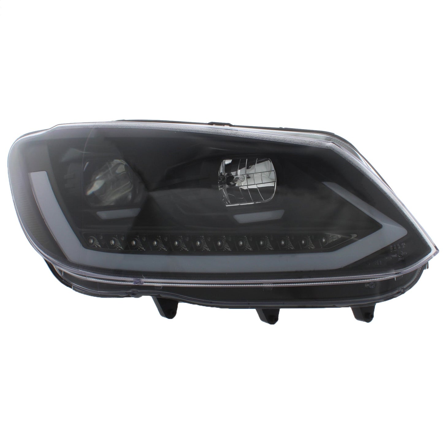 VW Caddy MK3 DRL headlights with dynamic indicators 10-15 (Includes LED dipped & main beam bulbs)
